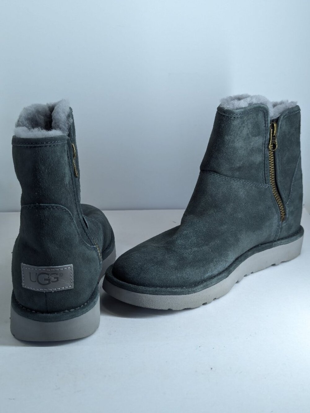 UGG Shearling Lined Suede Ankle Boots Size 6
